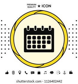Calendar symbol icon