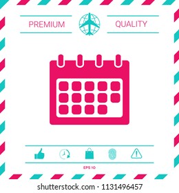 Calendar symbol icon