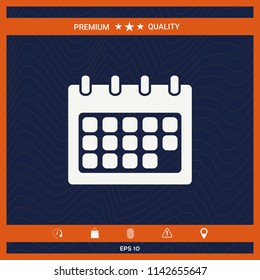 Calendar symbol icon