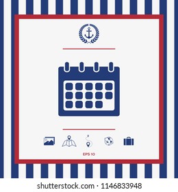 Calendar symbol icon