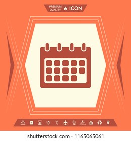 Calendar symbol icon