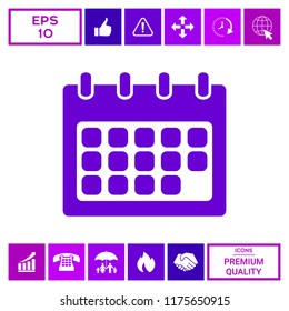Calendar symbol icon