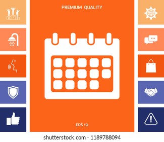 Calendar symbol icon