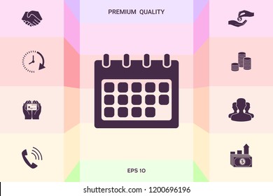 Calendar symbol icon