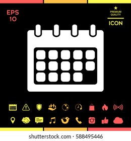 Calendar symbol icon