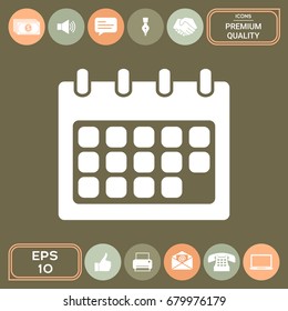 Calendar symbol icon