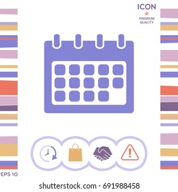Calendar symbol icon