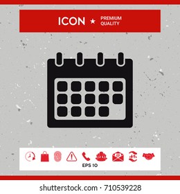 Calendar symbol icon