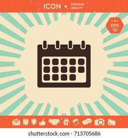 Calendar symbol icon