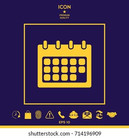 Calendar symbol icon