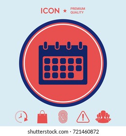 Calendar symbol icon
