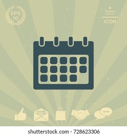 Calendar symbol icon