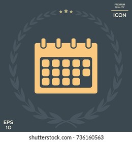 Calendar symbol icon