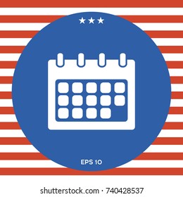 Calendar symbol icon