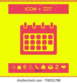 Calendar symbol icon