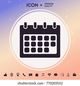 Calendar symbol icon