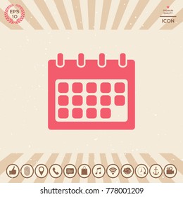 Calendar symbol icon