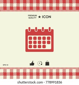 Calendar symbol icon