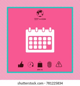 Calendar symbol icon