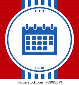 Calendar symbol icon