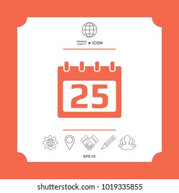 Calendar symbol icon. Element for your design