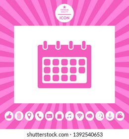 Calendar symbol icon. Element for your design