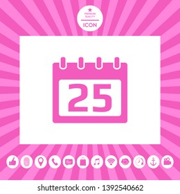 Calendar symbol icon. Element for your design