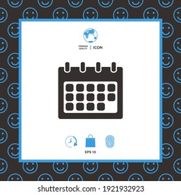 Icono de símbolo del calendario. Elemento para su diseño