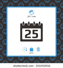 Calendar symbol icon. Element for your design