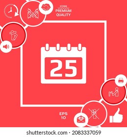 Calendar symbol icon. Element for your design