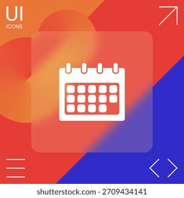 Icono de símbolo de calendario. Elemento para su diseño