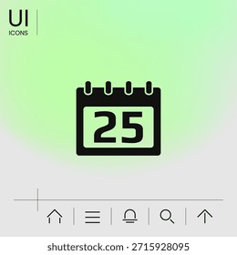 Icono de símbolo de calendario. Elemento para su diseño