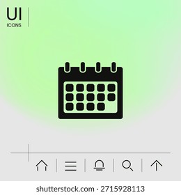 Ícone de símbolo de calendário. Elemento para seu design
