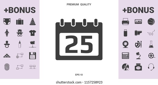 Calendar symbol icon - graphic elements for your design