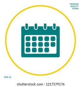 Calendar symbol icon. Graphic elements for your design