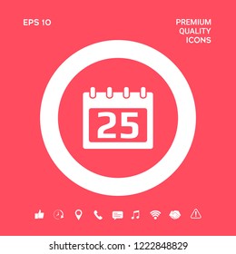 Calendar symbol icon. Graphic elements for your design