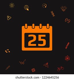 Calendar symbol icon. Graphic elements for your design