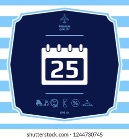 Calendar symbol icon. Graphic elements for your design