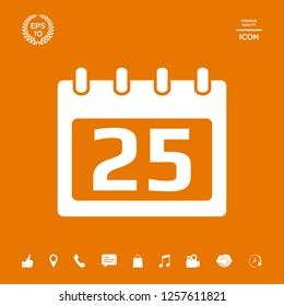 Calendar symbol icon. Graphic elements for your design