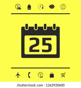 Calendar symbol icon. Graphic elements for your design