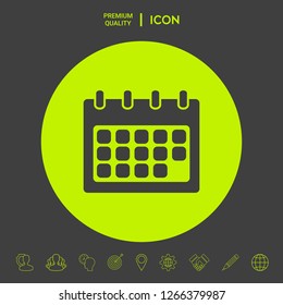 Calendar symbol icon. Graphic elements for your design