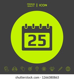 Calendar symbol icon. Graphic elements for your design