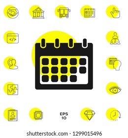 Calendar symbol icon. Graphic elements for your design