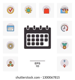 Calendar symbol icon. Graphic elements for your design