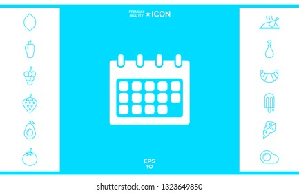 Calendar symbol icon. Graphic elements for your design
