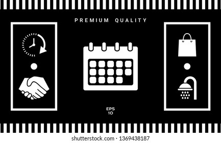 Calendar symbol icon. Graphic elements for your design