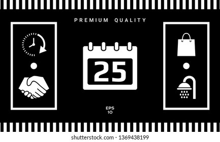 Calendar symbol icon. Graphic elements for your design
