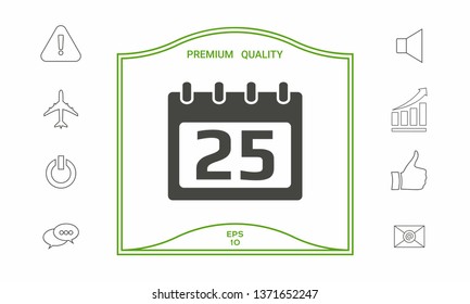 Calendar symbol icon. Graphic elements for your design