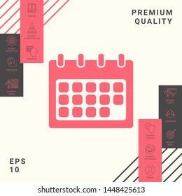 Calendar symbol icon. Graphic elements for your design
