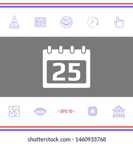 Calendar symbol icon. Graphic elements for your design